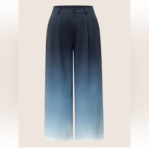 BloomChic Plus Size 2XL Ombre Pleated High Rise Straight Leg Pants us22-24 - Picture 5 of 7